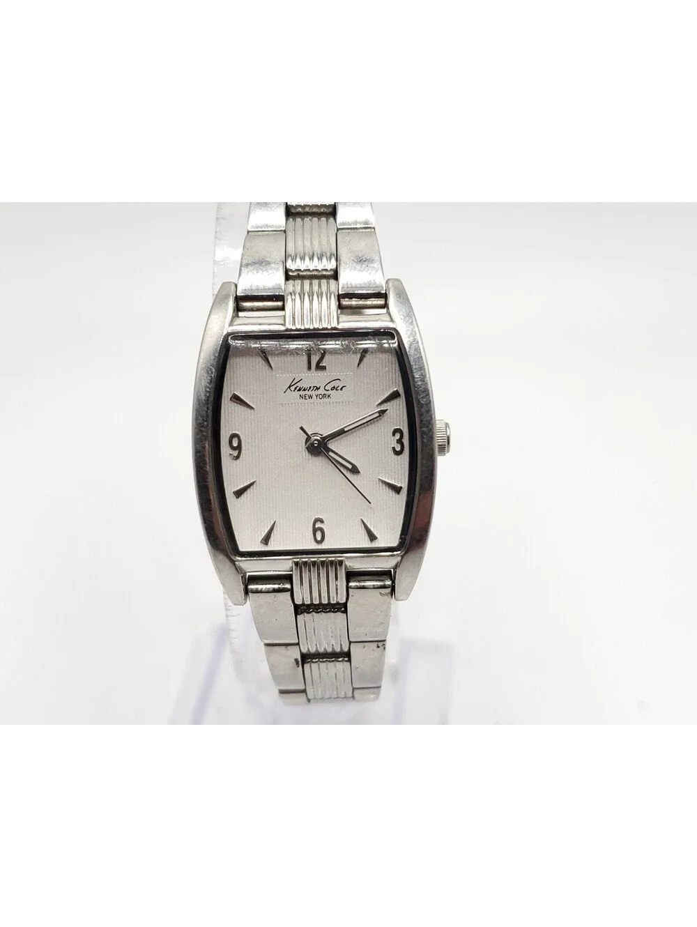 Kenneth Cole Quartz Womens Watch New Battery Silver Tone 22mm